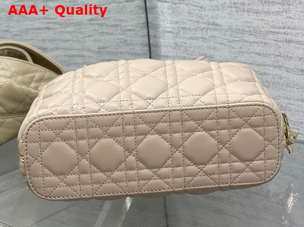 Dior Small Toujours Hobo Bag in Nude Cannage Lambskin Replica