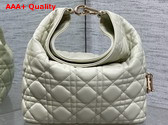 Dior Small Toujours Hobo Bag in Pale Green Cannage Lambskin Replica