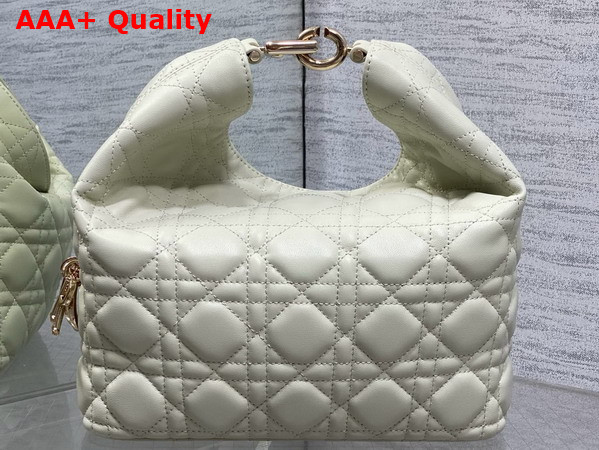 Dior Small Toujours Hobo Bag in Pale Green Cannage Lambskin Replica