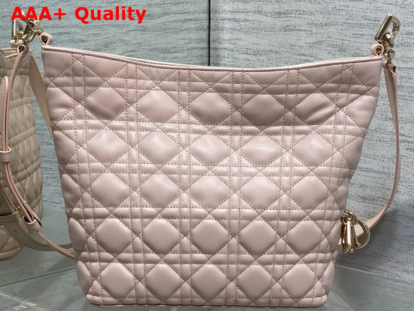 Dior Small Toujours Hobo Bag in Powder Pink Cannage Lambskin Replica