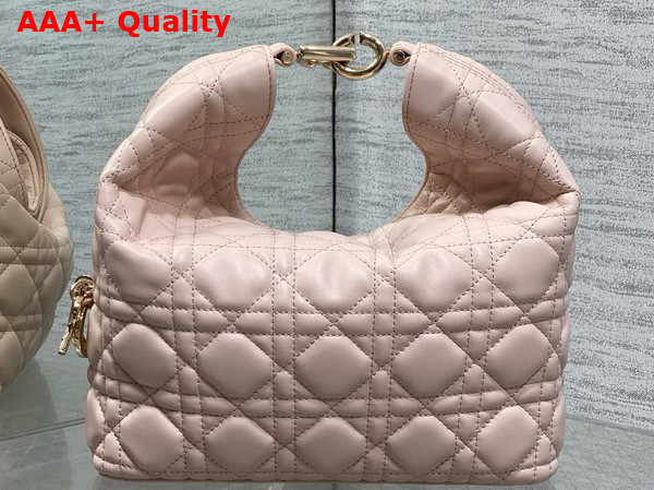 Dior Small Toujours Hobo Bag in Powder Pink Cannage Lambskin Replica