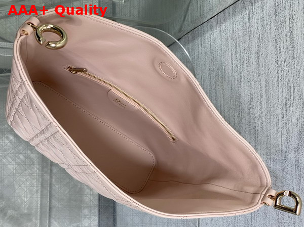 Dior Small Toujours Hobo Bag in Powder Pink Cannage Lambskin Replica