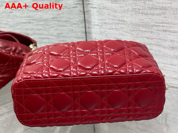Dior Small Toujours Hobo Bag in Red Cannage Lambskin Replica