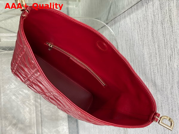 Dior Small Toujours Hobo Bag in Red Cannage Lambskin Replica