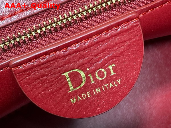Dior Small Toujours Hobo Bag in Red Cannage Lambskin Replica