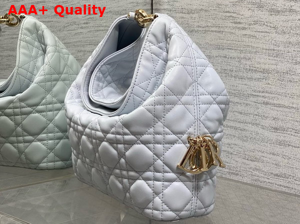 Dior Small Toujours Hobo Bag in Shirt Blue Cannage Lambskin Replica