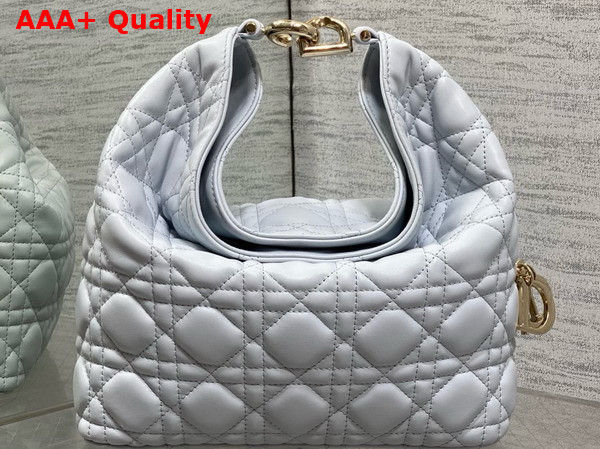 Dior Small Toujours Hobo Bag in Shirt Blue Cannage Lambskin Replica