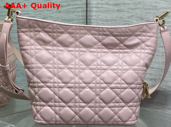 Dior Small Toujours Hobo Bag in Soupir Pink Cannage Lambskin Replica