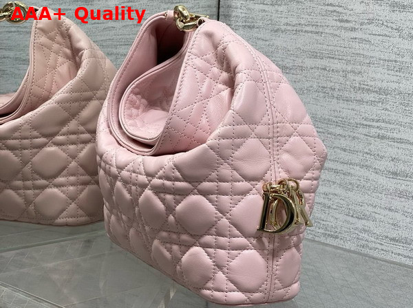 Dior Small Toujours Hobo Bag in Soupir Pink Cannage Lambskin Replica
