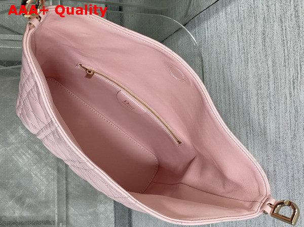 Dior Small Toujours Hobo Bag in Soupir Pink Cannage Lambskin Replica