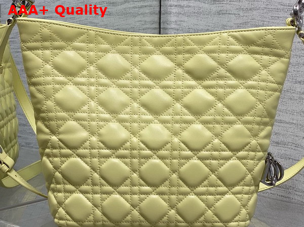 Dior Small Toujours Hobo Bag in Yellow Cannage Lambskin Replica