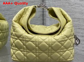 Dior Small Toujours Hobo Bag in Yellow Cannage Lambskin Replica