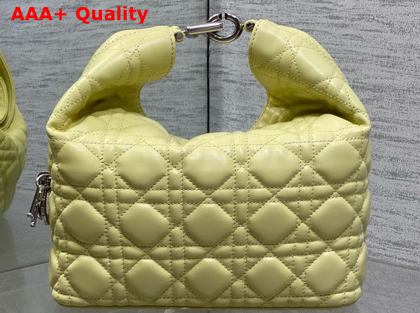 Dior Small Toujours Hobo Bag in Yellow Cannage Lambskin Replica
