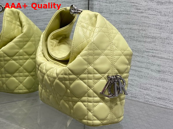 Dior Small Toujours Hobo Bag in Yellow Cannage Lambskin Replica