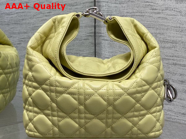 Dior Small Toujours Hobo Bag in Yellow Cannage Lambskin Replica
