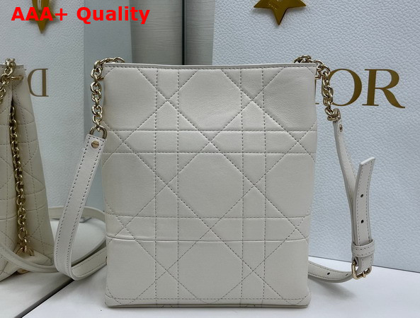 Dior Small Vertical Dior Trianon Bag with Chain Trench Flat Macrocannage Lambskin Replica