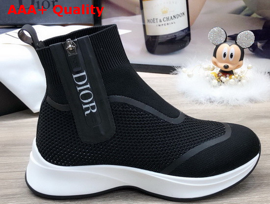 Dior Sock Sneaker in Black Technical Mesh Replica