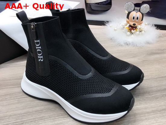 Dior Sock Sneaker in Black Technical Mesh Replica