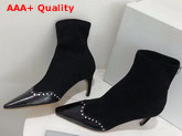 Dior Spectadior Ankle Boot in Black Stretch Suede Calfskin Replica