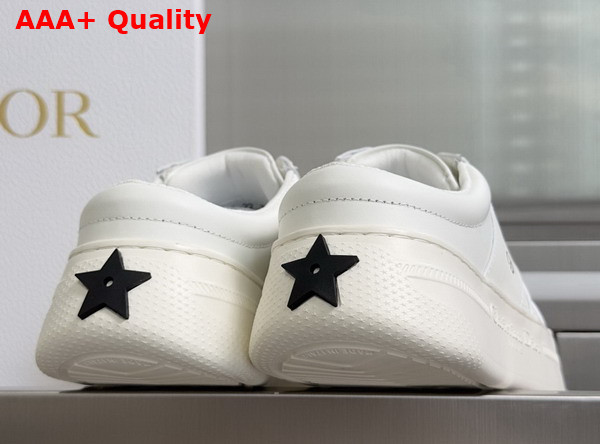 Dior Star Open Back Platform Sneaker in White Calfskin and Suede Calfskin Replica