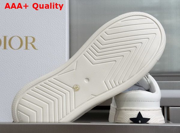 Dior Star Open Back Platform Sneaker in White Calfskin and Suede Calfskin Replica