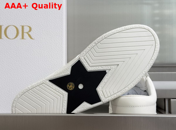 Dior Star Open Back Sneaker in White Calfskin and Suede Calfskin Replica