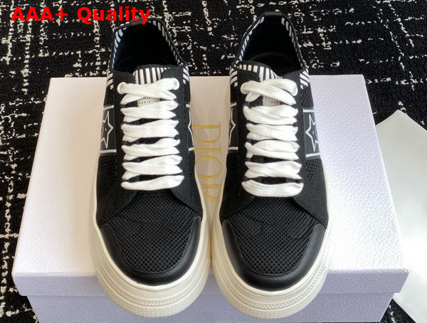 Dior Star Platform Sneaker in Black Technical Mesh Replica