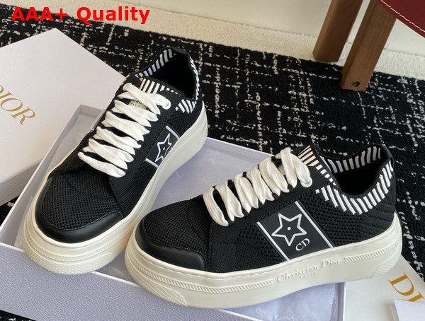 Dior Star Platform Sneaker in Black Technical Mesh Replica