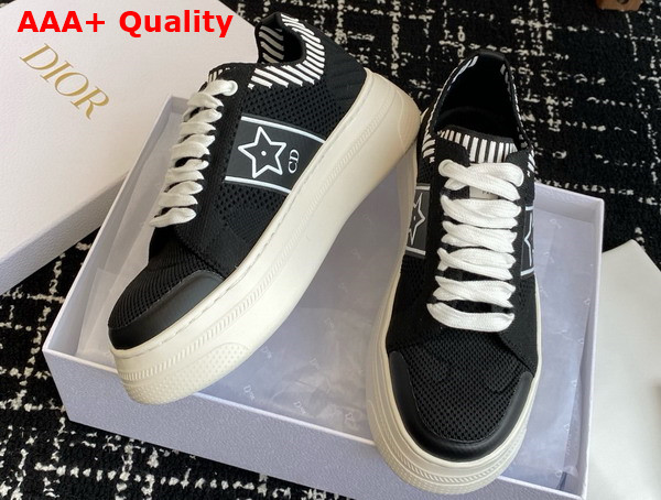 Dior Star Platform Sneaker in Black Technical Mesh Replica