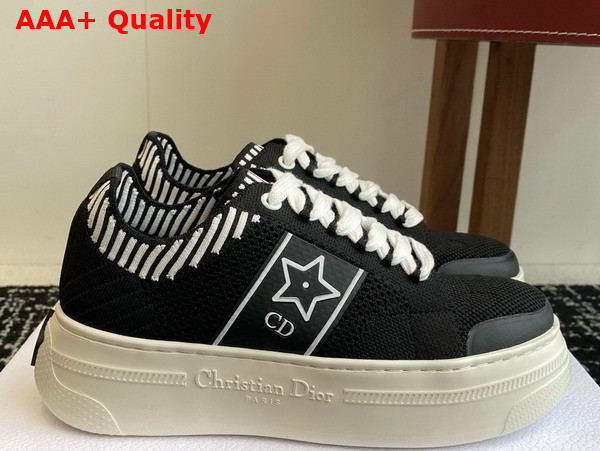 Dior Star Platform Sneaker in Black Technical Mesh Replica