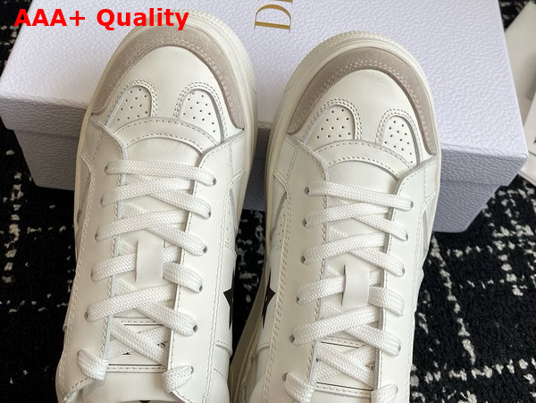 Dior Star Platform Sneaker in White Calfskin and Suede Replica