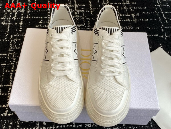 Dior Star Platform Sneaker in White Technical Mesh Replica