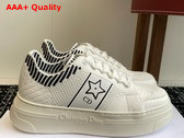 Dior Star Platform Sneaker in White Technical Mesh Replica