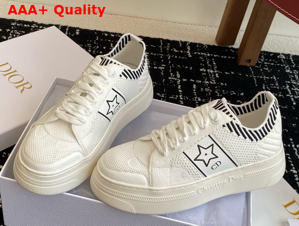 Dior Star Platform Sneaker in White Technical Mesh Replica