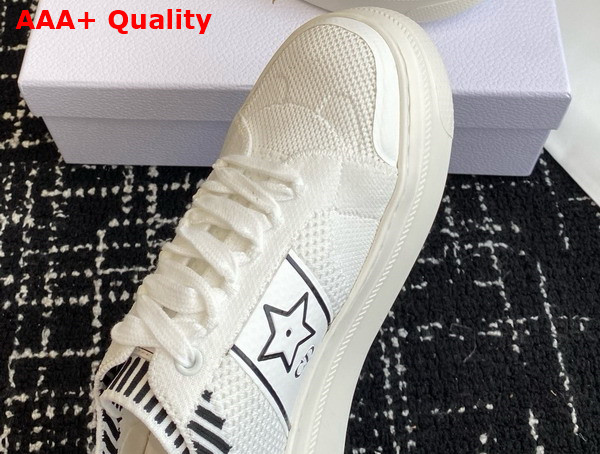 Dior Star Platform Sneaker in White Technical Mesh Replica