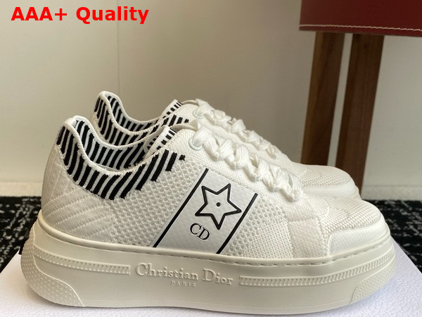 Dior Star Platform Sneaker in White Technical Mesh Replica
