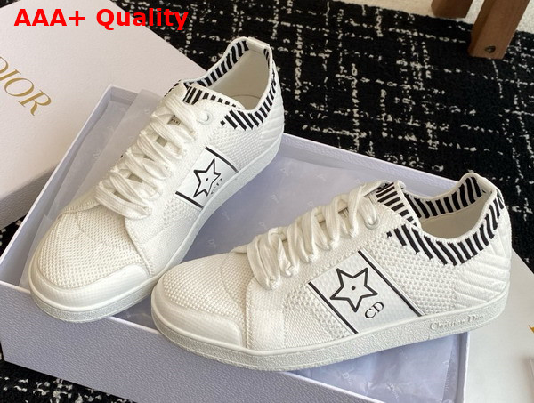 Dior Star Sneaker in White Technical Mesh Replica