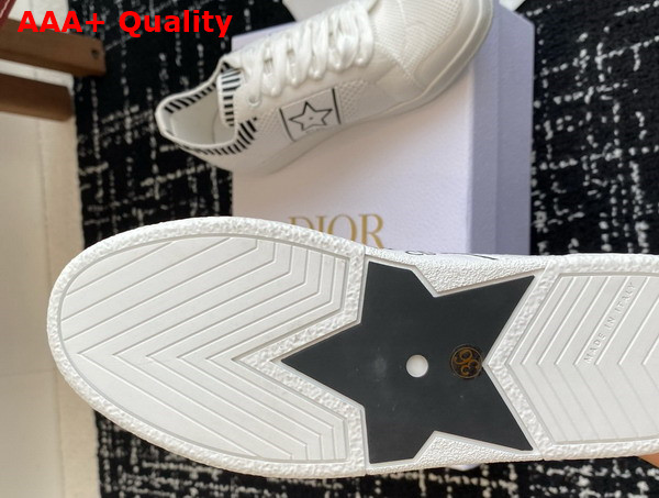 Dior Star Sneaker in White Technical Mesh Replica