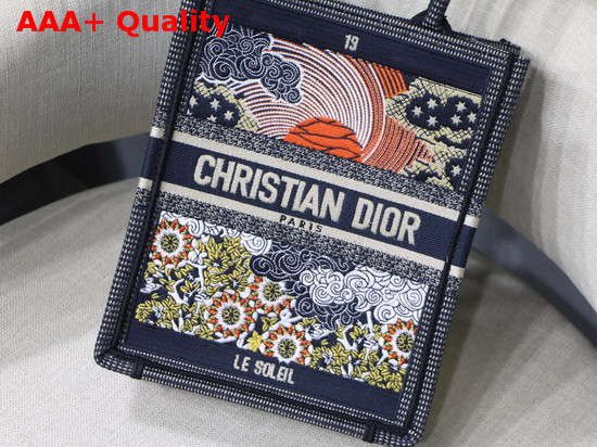 Dior Sun Vertical Dior Book Tote Tarot Embroidered Canvas Bag Replica