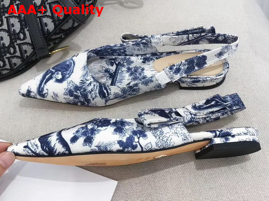 Dior Sweet D High Heeled Shoe in Toile De Jouy Canvas Blue Replica