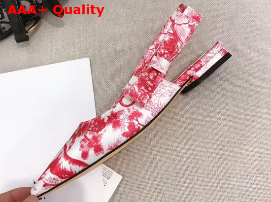 Dior Sweet D High Heeled Shoe in Toile De Jouy Canvas Red Replica