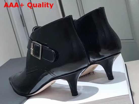 Dior Swing Low Boot in Black Brushed Calfskin Replica