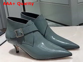 Dior Swing Low Boot in Steel Blue Brushed Calfskin Replica