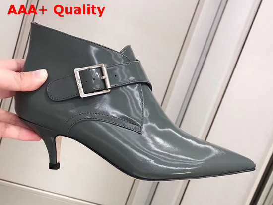 Dior Swing Low Boot in Steel Blue Brushed Calfskin Replica
