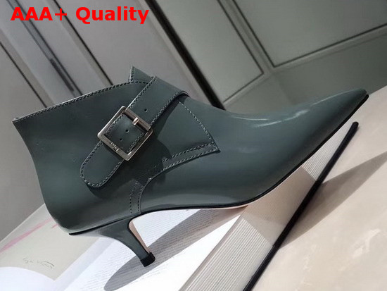 Dior Swing Low Boot in Steel Blue Brushed Calfskin Replica