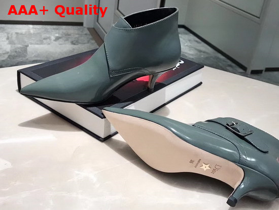 Dior Swing Low Boot in Steel Blue Brushed Calfskin Replica
