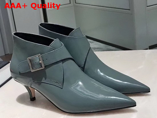Dior Swing Low Boot in Steel Blue Brushed Calfskin Replica