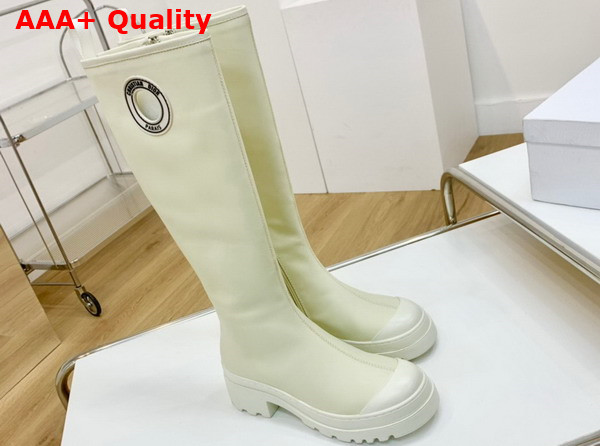 Dior Symbol Boot White Supple Calfskin Replica