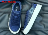 Dior Tears B33 Sneaker Blue Dior Oblique Denim and Peace Sign Dior Tears and Navy Blue Suede Replica