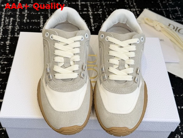 Dior Tech Sneaker Grey Suede Calfskin and Transparent Mesh Replica